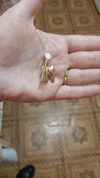 Брошь унисекс BROCHE бижутерия золото Медицина Зубик с зеркалом (111339)