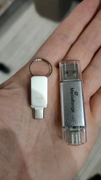 USB 3.0 + USB Type-C 2 в 1 OTG Флешка Брелок DM PD059 64Gb Silver фото от покупателей 1