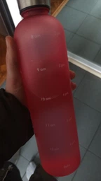 Пляшка для води Refill на 1000 мл розова з золотистою кришкою фото від покупців 2