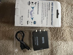​Конвертер AV на HDMI, RCA HDMI з додатковим живленням USB чорний (AV2HDMI)