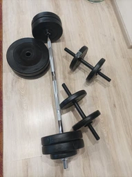 Набор WCG штанга и гантели STRONG 60 кг — W-гриф 120 см Ø28 и 2 гантельных 45 см Ø30 фото от покупателей 2