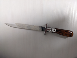 Нож складной с Удлиненным лезвием 440С сталь, кожаный чехольчик