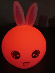 Дитячий нічник силіконовий Кролик Rabbit-Lamp нічна LED лампа на акумуляторі 5 кольорів підсвічування біло-рожевий фото від покупців 12