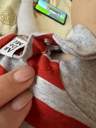 Боді-гольф для дитини в червону смужку (футер) ArDoMi 86см(12-18м) (13293)