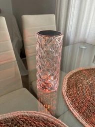 Настільна лампа нічник Роза з пультом RGB Crystal Rose фото от покупателей 14