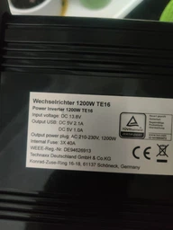 Автомобільний інвертор Technaxx 1200W TE16 (4753-TECHNAXX)