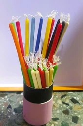 Коричневі воскові свічки 20 см (50шт)