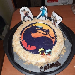 Сахарна їстівна картинка Mortal Kombat вис. 5 см Ø19 см для чоловіка, сина, коханій людині на капкейки і топпери (SNP - 00387)