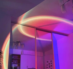 Светодиодная лампа для блогеров с проекцией заката / восхода Grant LED Sunset 16 цветов c пультом для селфи F-20