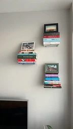 Книжная полка навесная металлическая 17,5х10 см черная фото от покупателей 8