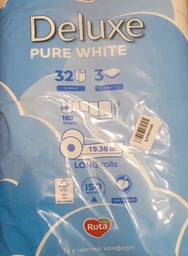 Туалетний папір Ruta Pure White Deluxe 3 шари 160 відривів 32 рулони (4820202896135) фото від покупців 14