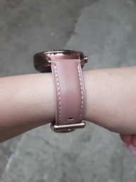 Ремешок для Samsung Galaxy Watch 3 41mm / Watchbands Standart - коричнево-розовый / ширина крепления 20мм / размер L / кожаный (WB1089274) фото от покупателей 1