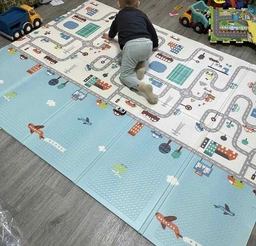 Детский складной развивающий термо коврик Mat4baby Дорога | Лес 200х150х0.6см (235) SW-00000155 фото от покупателей 1