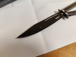 Нож Бабочка Складной Черный Высококачественная сборка фото от покупателей 3