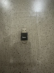 Перехідник USB на Type-C female adapter HOCO (3A, USB2.0). Black фото від покупців 1