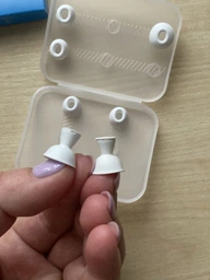 Силиконовые амбушюры для наушников Airpods Pro и Airpods Pro 2 поколения New Bee NB-A402 4 пары сменные насадки резинки вкладыши белые фото от покупателей 4