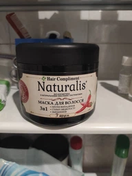 Маска з перцем 3 в 1 Проти випадіння, стимуляція росту та зміцнення Hair Compliment Naturalis 500 мл. фото від покупців 18