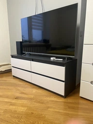ТВ тумба Moreli ST-223 Ш1400/В530/Г400 Білий-Дуб сонома фото від покупців 2