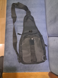 Тактична сумка, посилена чоловіча сумка, рюкзак, тактична стропа. Колір чорний фото від покупців 4