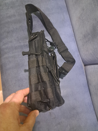 Тактична сумка, посилена чоловіча сумка, рюкзак, тактична стропа. Колір чорний фото від покупців 5