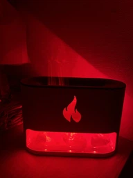 Увлажнитель воздуха с эффектом пламени и с гималайской солью 3в1 RGB Черный