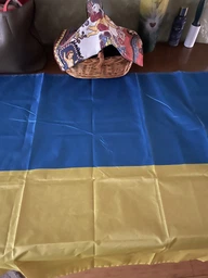 Флаг Украины с гербом ручной 140х90 см украинский национальный флаг Украины Kayfovo K140-90-1 фото от покупателей 9