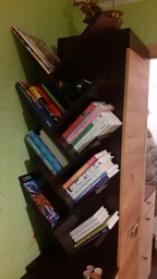 Полка для книг в форме дерева, напольная полка для дома из ДСП, Бетон, P-33BT фото от покупателей 1