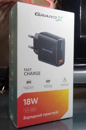 Зарядное устройство Grand-X CH-550B 22.5W Fast Charge (QC 3.0 / SCP / AFC) USB-A Black фото от покупателей 10