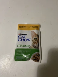 Упаковка влажного корма для взрослых стерилизованих кошек Purina Cat Chow Sterilised с курицей и баклажанами 85 г х 26 шт