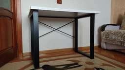 Письменный стол Ferrum-decor Драйв 750x1200x700 Черный металл ДСП Белый 32 мм (DRA211) фото от покупателей 1