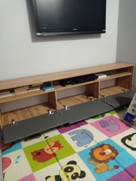 Стенка в гостиную Doros U3 Тахо/Графит 180х33х48 см (41510091) фото від покупців 1
