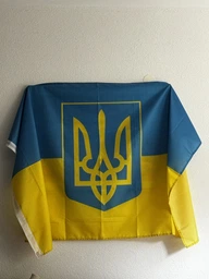 Флаг Украины с гербом ручной 140х90 см украинский национальный флаг Украины Kayfovo K140-90-1 фото от покупателей 6