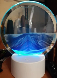 Ночник 3D зыбучие пески с Led подсветкой 7 режимов синий песок фото от покупателей 15
