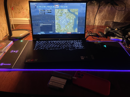 Игровая поверхность RUIJING-Qi 300х800х4 мм 15 Вт RGB черный с беспроводным зарядным устройством фото от покупателей 1