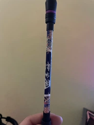 Трюковая гелевая ручка антистресс Anime Steel Ball для Pen spinning (пенспиннинга) black с сиреневым