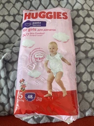 Трусики-Підгузки Huggies Pants 5 Jumbo 12-17 кг для дівчаток 34 шт. (5029053564272) фото від покупців 4
