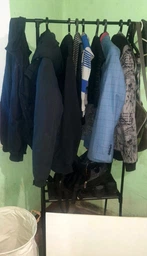 Стійка вішалка пересувна для одягу з полицею для взуття The New Coat Rack 365 CR на коліщатках фото від покупців 5