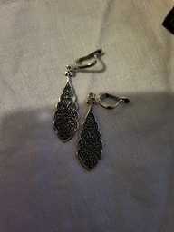 Сережки підвіски зі срібла 925 з орнаментом (АРТ. №6011) Dadiverin Jewelry