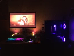 Подставка для настольного монитора MOOJAY с игровой подсветкой RGB и концентратором 4 x USB 3.0 фото от покупателей 1