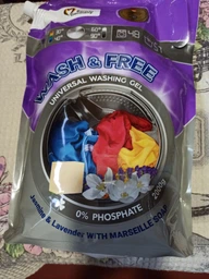 Гель для стирки WASH&FREE универсальный Жасмин и лаванда с марсельским мылом 5 л фото от покупателей 16