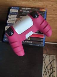 Силіконовий чохол для джойстика PS5 Dualsense камуфляжний (чорно-синій) + в подарунок накладки на стіки фото від покупців 12
