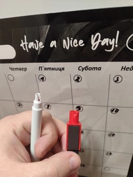 Магнітний планер на холодильник, дошка магнітна календарь формат А3, на українській мові, Bounce, ar. 2M01, червоний та чорний маркер у комплекті фото від покупців 1