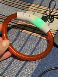 Світлодіодний LED нашийник Lesko L-18 Red S USB водовідштовхувальний, що світиться, для собак і котів