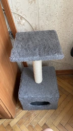 Дряпка Природа Д1 з будкою сіра, 32x32x65 см фото від покупців 2