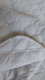 Покривало ТЕП велюрове Velour Ромб круглий Світло-сірий двоспальне 180х240 см Двостороннє