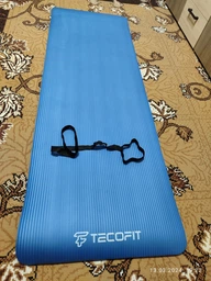 Коврик для йоги и фитнеса TECOFIT NBR 183x61x1 см Blue + чехол-сумка в подарок (TOP20106462/1) фото от покупателей 14