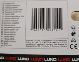 Подовжувач мережевий LUND L = 2 м (5 гнізд з 5 вимикачами) 3-жильний Ø = 1 мм² із заземленням (72460)