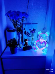 3D мишка с сердцем голографический светильник Teddy Bear с LED подсветкой ночник хрустальный медвежонок Тедди фото от покупателей 1
