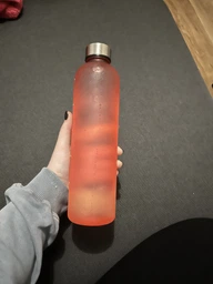 Пляшка для води Refill на 1000 мл розова з золотистою кришкою