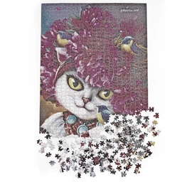 Пазли White cat in the pink wreath по 1000 подітий. у коробці 30*24*6см Vladi Toys DT1000-05 Vladi Toys фото від покупців 1